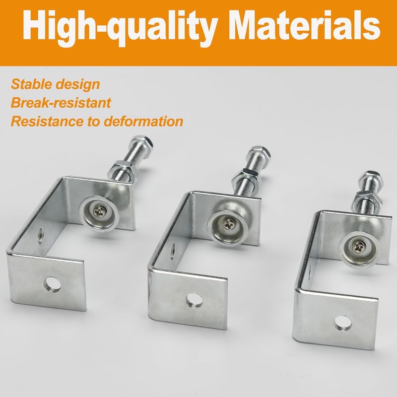Pioleackflew 6 Pack Stainless Steel C Clamp - 2 9/16 Inch Small C Clamp Set, Heavy Duty Metal C Clamps Mini Tiger G-Clamp Adjustable U Clamps with Stable Wide Jaw Opening for Fixed Woodworking and Welding Mounting - Image 2
